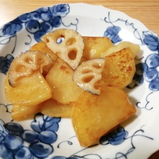 じゃがいもとれんこんの炒め物